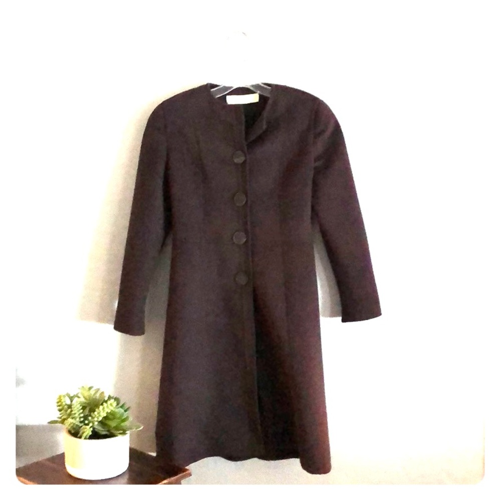 Valentino chocolate brown felt coat